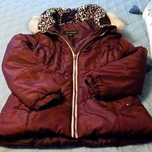 Jacket, size L (14-16), in burgundy by Weathertamer.